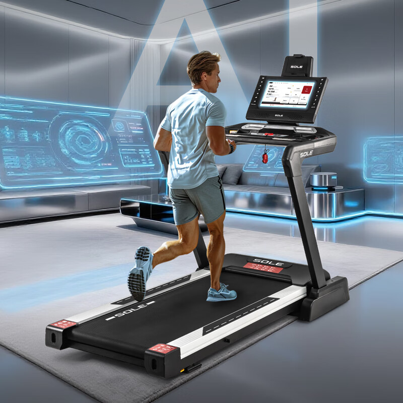 速尔（SOLE）新款爆品美国高端跑步机家庭用静音减震护膝爬坡智能大屏F80AI 重磅新品-智能AI触控大屏-F80AI